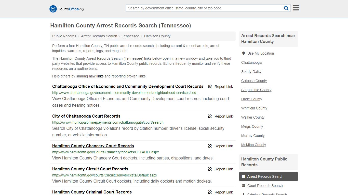 Arrest Records Search - Hamilton County, TN (Arrests ...
